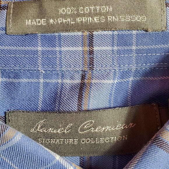 💎206 Daniel Cremieux Plaid Long-Sleeve Button-Front Woven Shirt - Picture 3 of 8